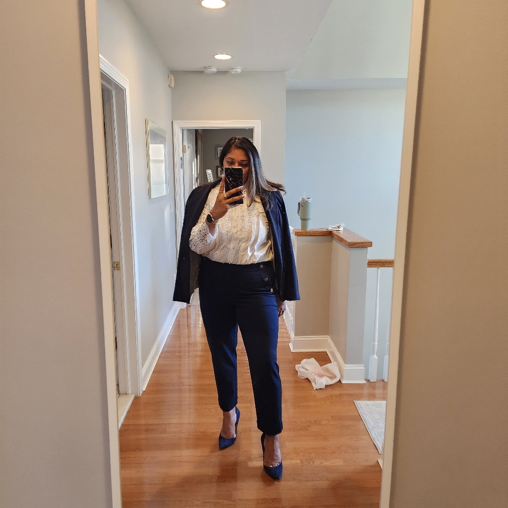 Ann Taylor LOFT Devin Pant in Navy Size 14